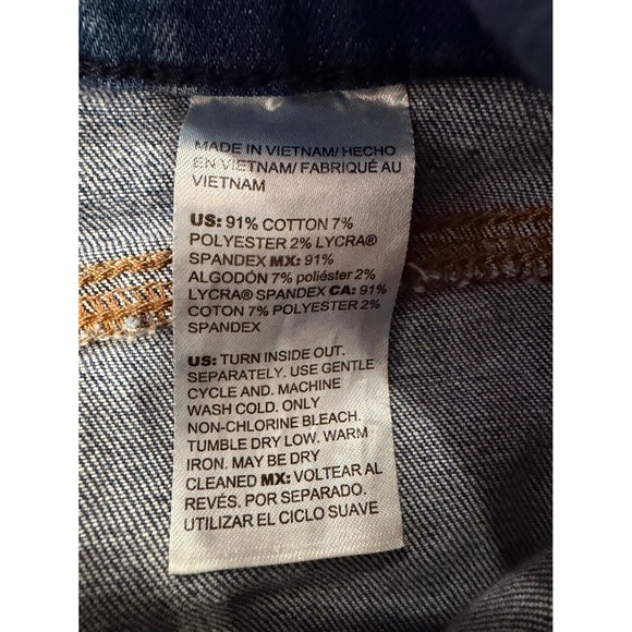 Chicos Womens Size 10R Blue Denim Jegging Ankle Jeans Distressed Studded Detail - Picture 7 of 11